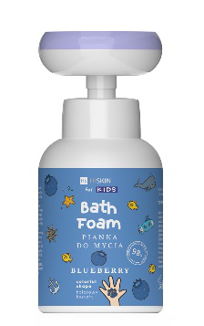 HISKIN käte- kehapesuvaht lastele - sinine mustikas 300ml. Jätab käele käpamustri.