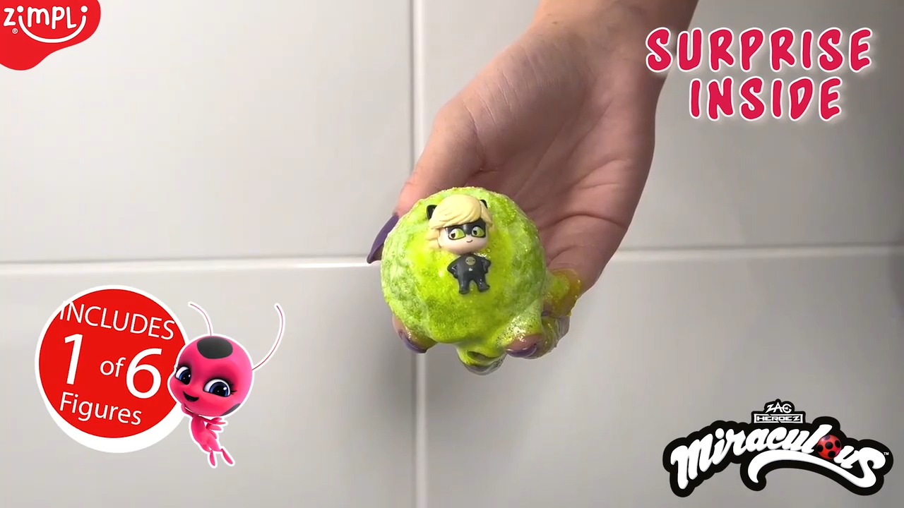 Zimpli Kids vannipomm Miraculous üllatusega 100g - Image 5