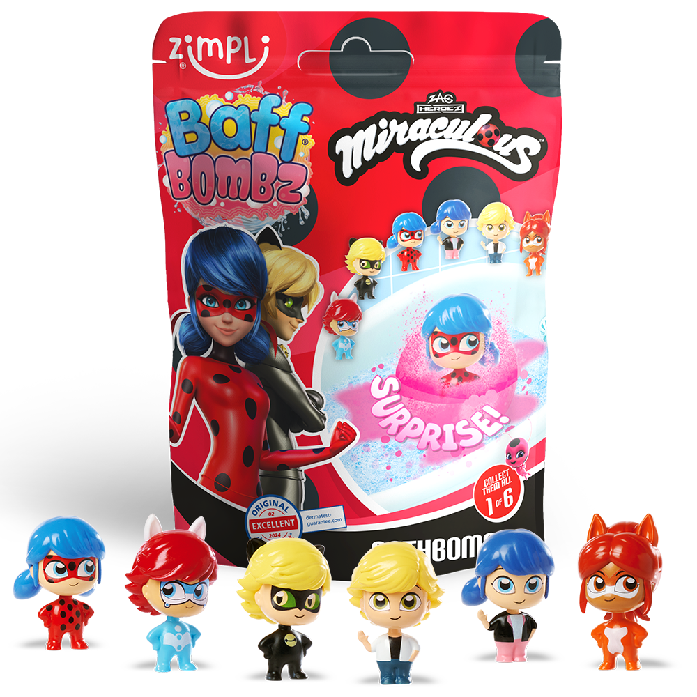 Zimpli Kids vannipomm Miraculous üllatusega 100g
