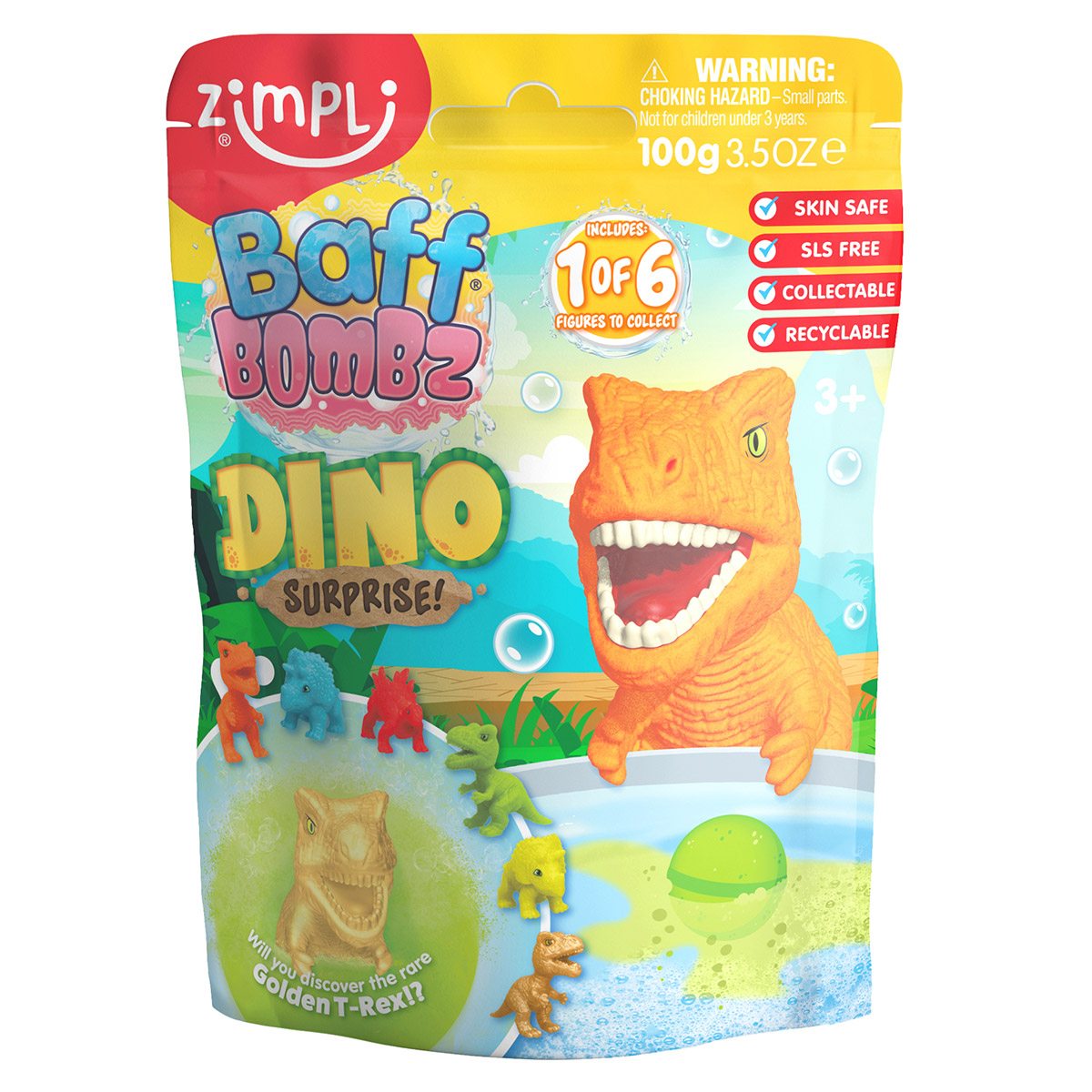 Zimpli Kids vannipomm Dino üllatusega 100g - Image 2