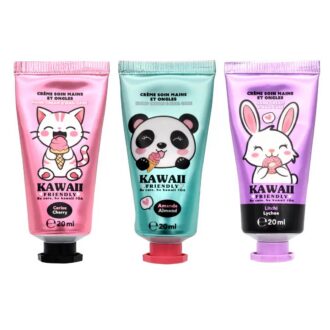 KKAWAII FRIENDLY käte- ja küüntekreemide kinkekomplekt 3 × 20 ml
